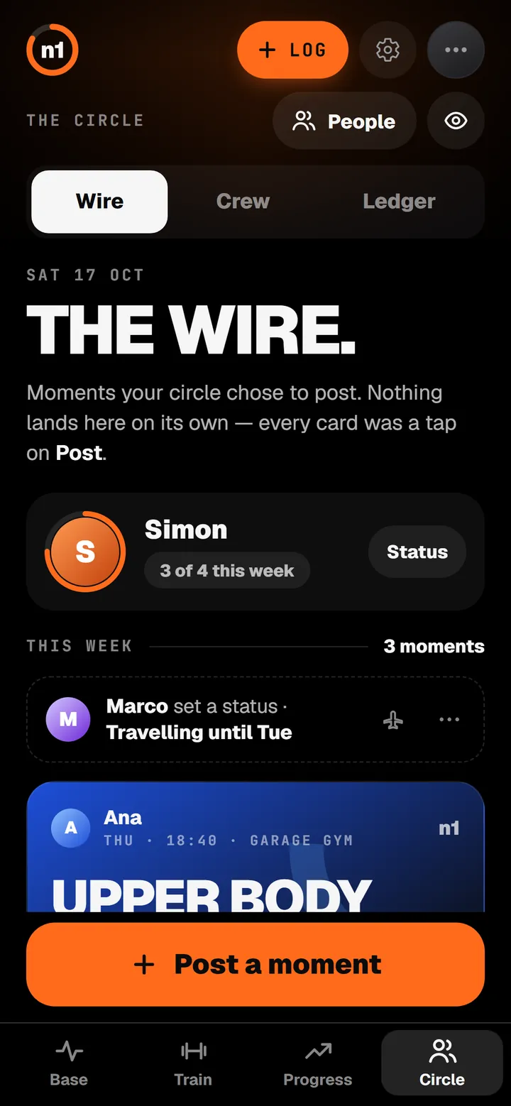 n1 Circle: The Wire, the moments your circle chose to post this week.