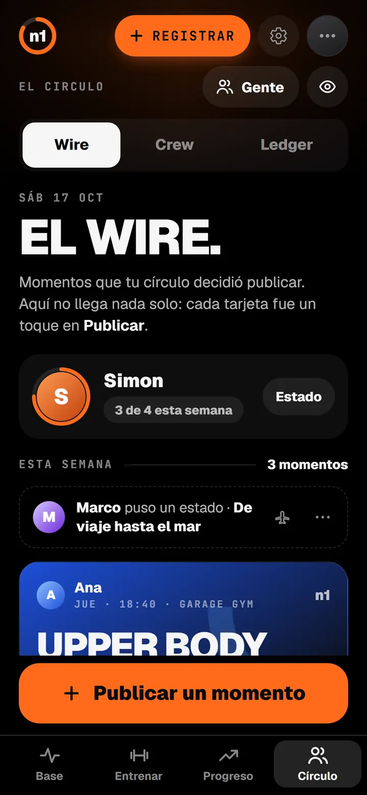 Círculo en n1: el Wire, los momentos que tu círculo decidió publicar esta semana.